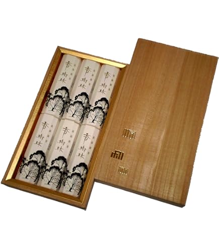 香木 Amazon｜玉初堂 ギフト 線香 香樹林 短寸 8箱 桐箱 6063｜線香